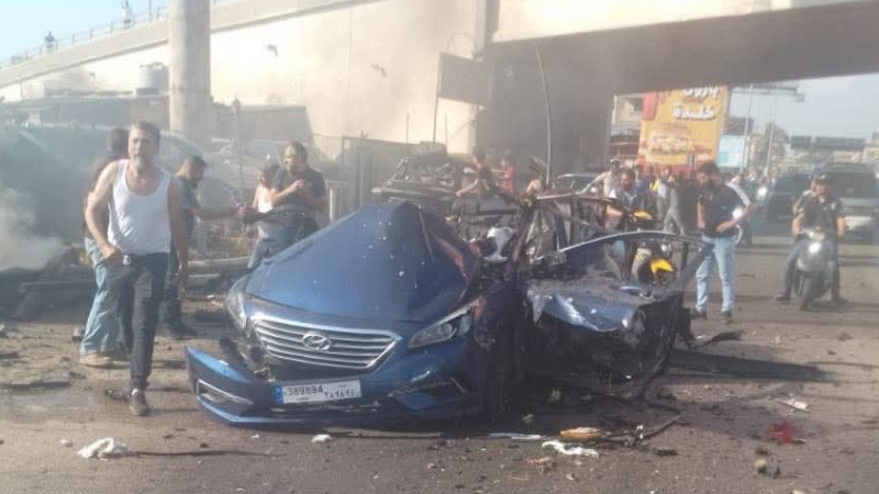  مسيرة معادية تستهدف بصاروخ سيارة على اوتوستراد خلدة